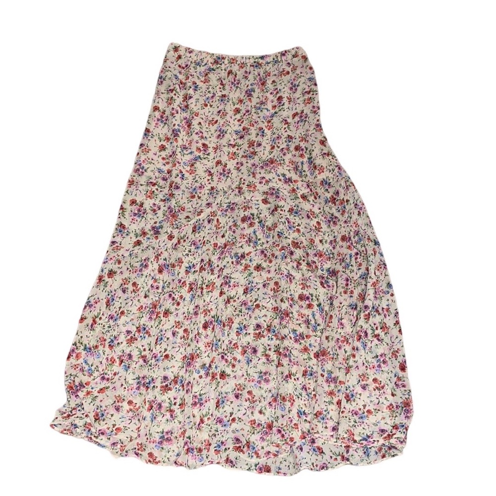 Zara floral midi skirt